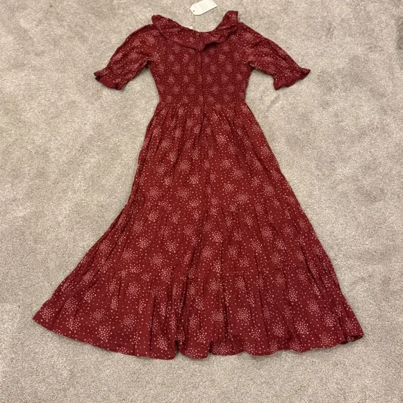 Ivy City co Gracie Maxi Dress in Wine burgundy Cotton size small NWT - Picture 5 of 13